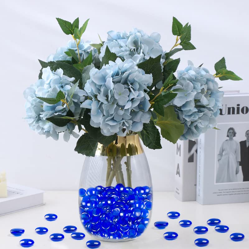 HappyFiller 5 LB Dark Blue Glass Gems Flat Glass Marbles Gemstones for Vase Fillers,Floral Aquarium Pebbles Rocks,Garden,Mosaics Crafts,Fire Drop Beads Firepit Fireplace - Image 4